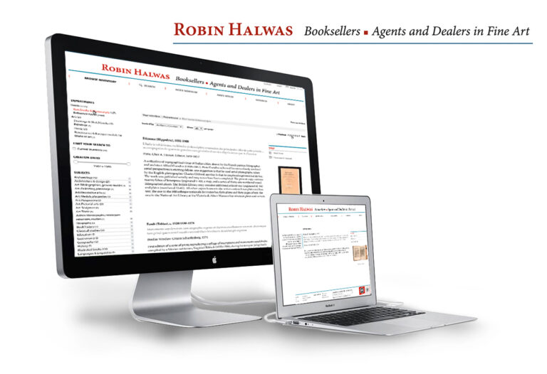 Site web de la Librairie d'art à Londres de Robin Halwas