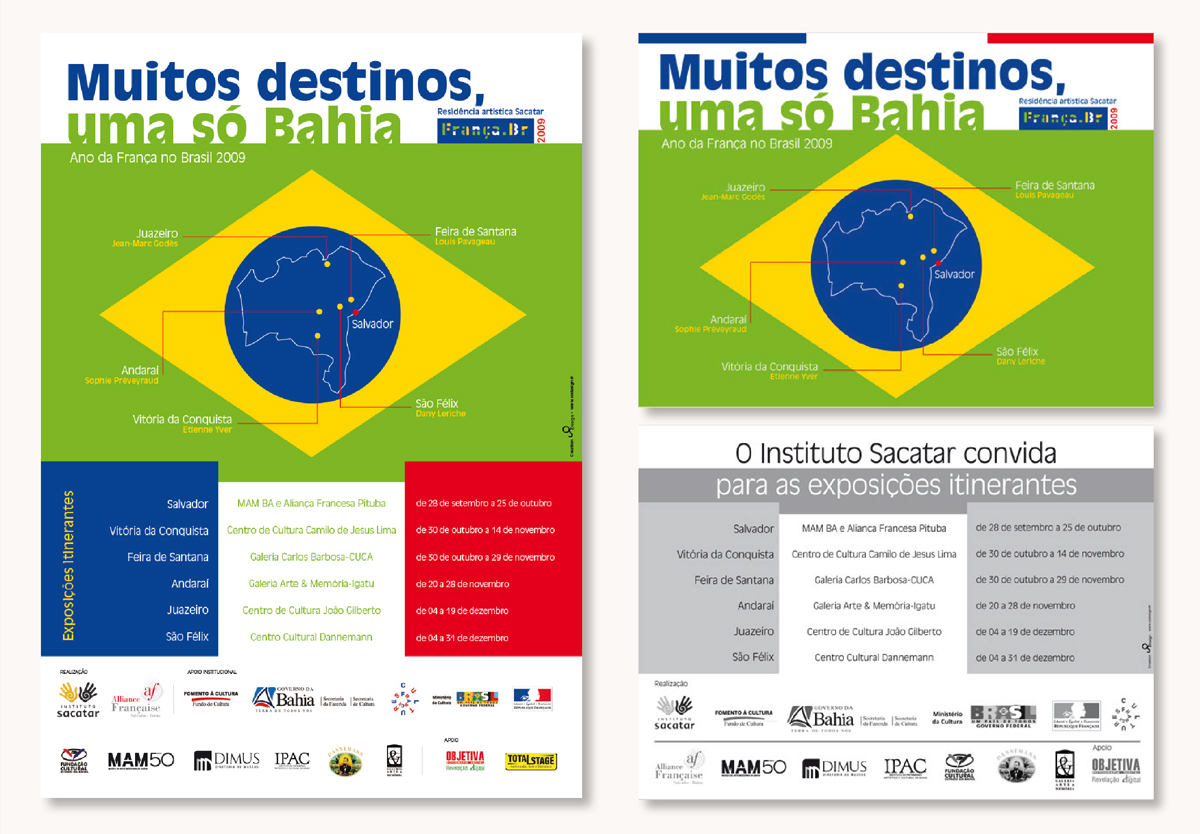 Supports de communication pour l'année de la France au Brésil