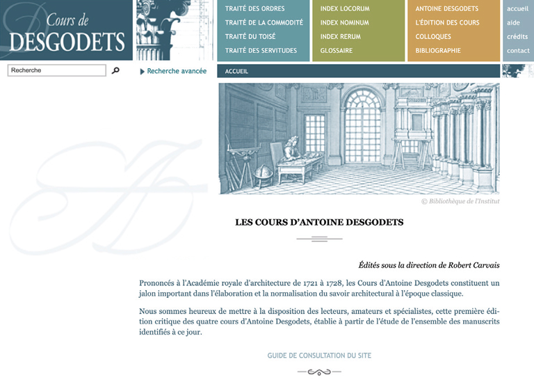 Webdesign du site web Antoine Desgodets-ecran2