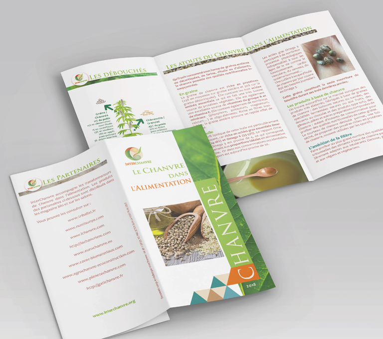 Dépliant 3 volets sur l'écologie du Chanvre